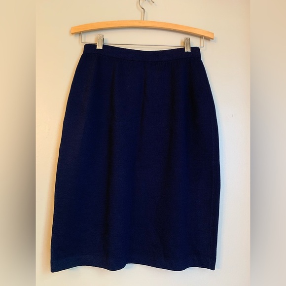 ST. JOHN basics Skirt Dark Blue size 10 - Picture 5 of 5